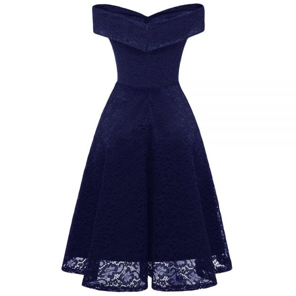 The Best Lente Zomer Vrouwen Hollow Out Party Jurken Vrouwelijke Vintage Jurk Online - Source Silk