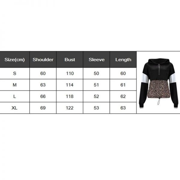 The Best Leopard Hoodies Women Female Long Sleeve Contrast Color Hooded Sweatshirt Hoodie Tracksuit Fall Coat Casual Sportswear Online - Source Silk