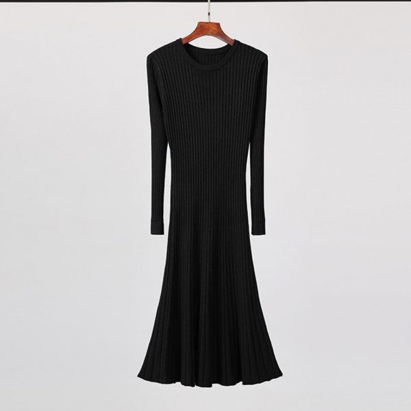 The Best Long Knitted Sweater Dress for Women Casual Winter Sweater Dress Online - Takalr