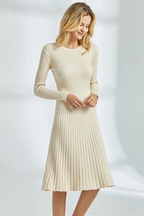 The Best Long Knitted Sweater Dress for Women Casual Winter Sweater Dress Online - Takalr