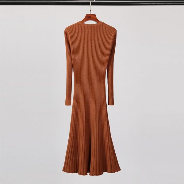 The Best Long Knitted Sweater Dress for Women Casual Winter Sweater Dress Online - Takalr