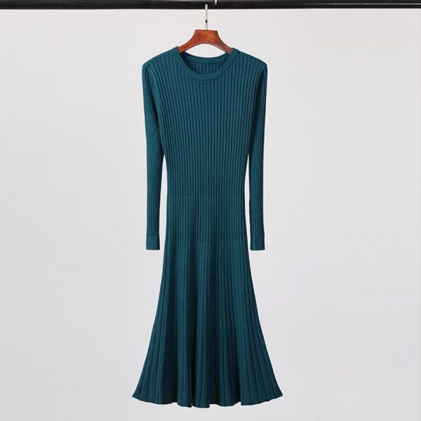 The Best Long Knitted Sweater Dress for Women Casual Winter Sweater Dress Online - Takalr