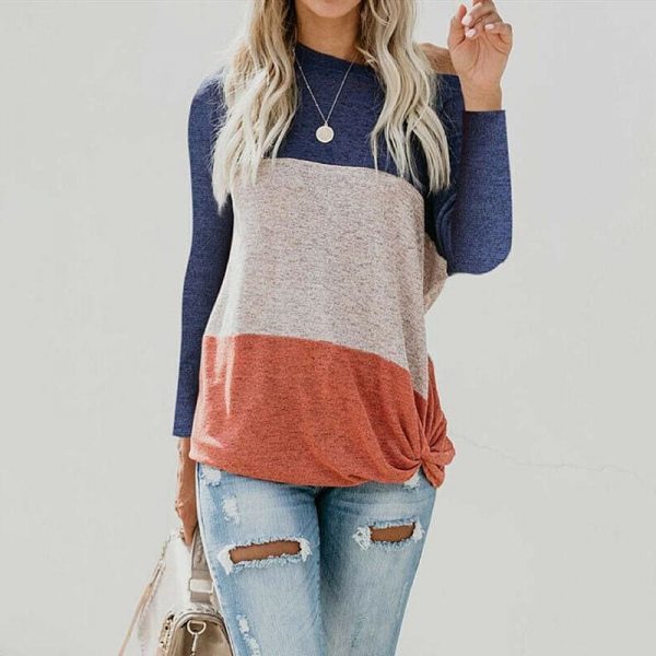 The Best Long Sleeve Autumn Pullover Blouse Loose Baggy Jumper Shirt Top Online - Takalr