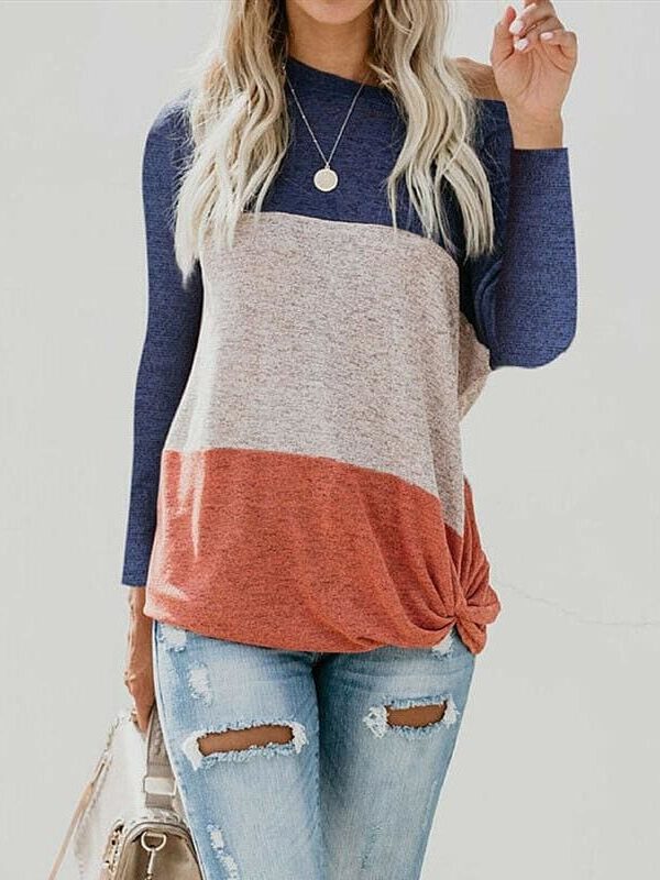 The Best Long Sleeve Autumn Pullover Blouse Loose Baggy Jumper Shirt Top Online - Takalr