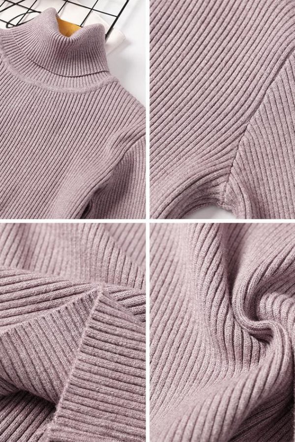 The Best Long Sleeve Ribbed Sweater for Women Warm Pullover Knitted Sweater Online - Takalr