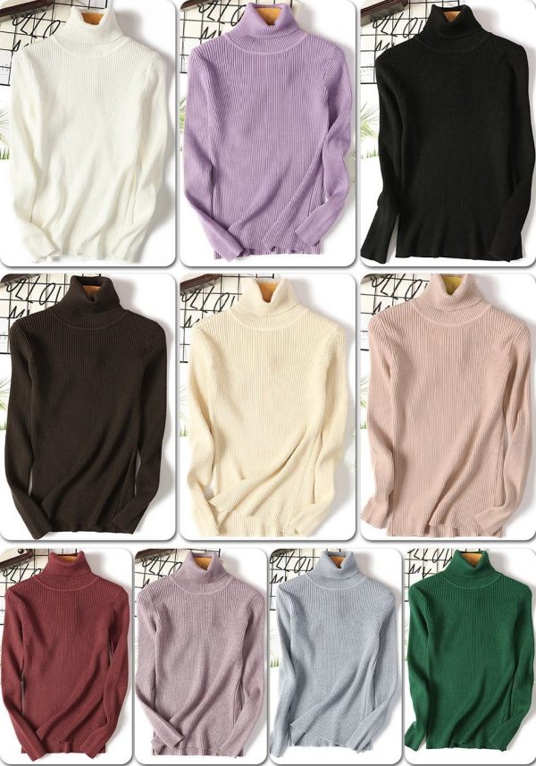 The Best Long Sleeve Ribbed Sweater for Women Warm Pullover Knitted Sweater Online - Takalr