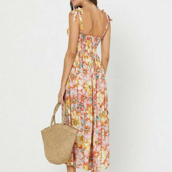 The Best Loose Strap Dress Summer Sexy Boho Camis Befree Maxi Dress Floral Plus Sizes Dresses Online - Takalr