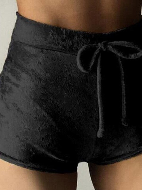 The Best New arrival Pretty Little Thing Womens Ladies Pink Crushed Velvet Runner arrival Short Hot Casual Women Skinny Drawstring Shorts Online - Source Silk