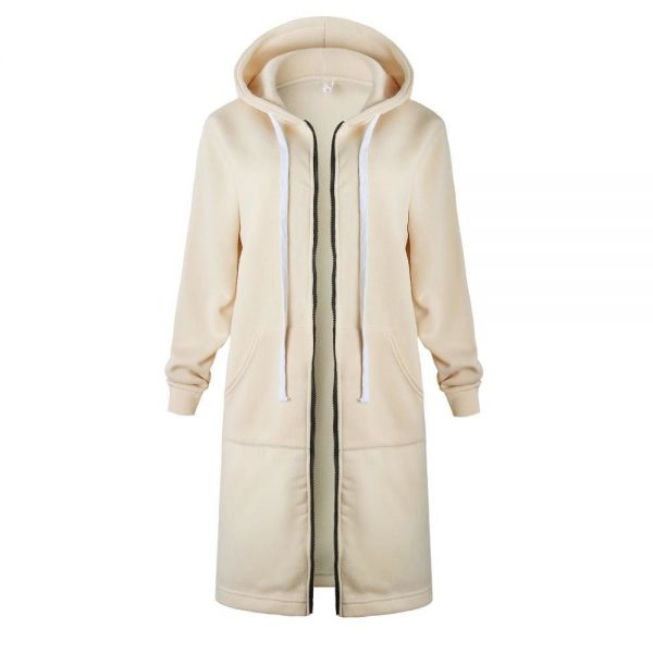 The Best New Autumn Winter Women Casual Long Zipper Hooded Jacket Sweatshirt Online - Takalr