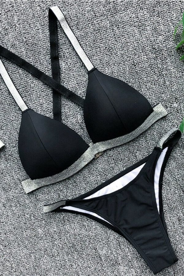 The Best New Bikini Set Women High Cut Bathing Suit Padded Tops Bra Thong Bottoms Swimwear Female Summer Beachwear Online - Source Silk