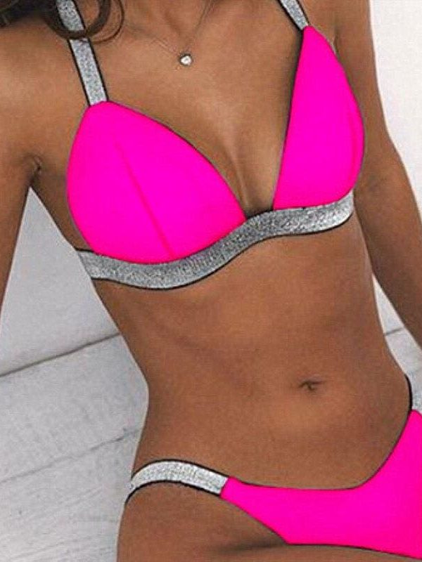 The Best New Bikini Set Women High Cut Bathing Suit Padded Tops Bra Thong Bottoms Swimwear Female Summer Beachwear Online - Source Silk