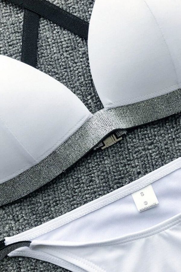 The Best New Bikini Set Women High Cut Bathing Suit Padded Tops Bra Thong Bottoms Swimwear Female Summer Beachwear Online - Source Silk