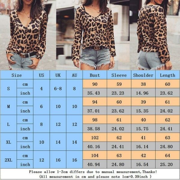 The Best New Boho Women Summer Casual Leopard Shirt Tops OL Ladies Casual  Long Sleeve Blouse Beach T-Shirt Women Clothes Online - Source Silk