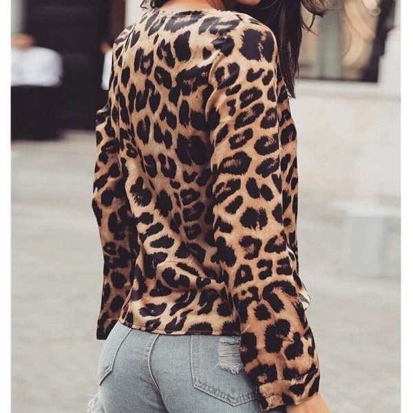 The Best New Boho Women Summer Casual Leopard Shirt Tops OL Ladies Casual  Long Sleeve Blouse Beach T-Shirt Women Clothes Online - Source Silk