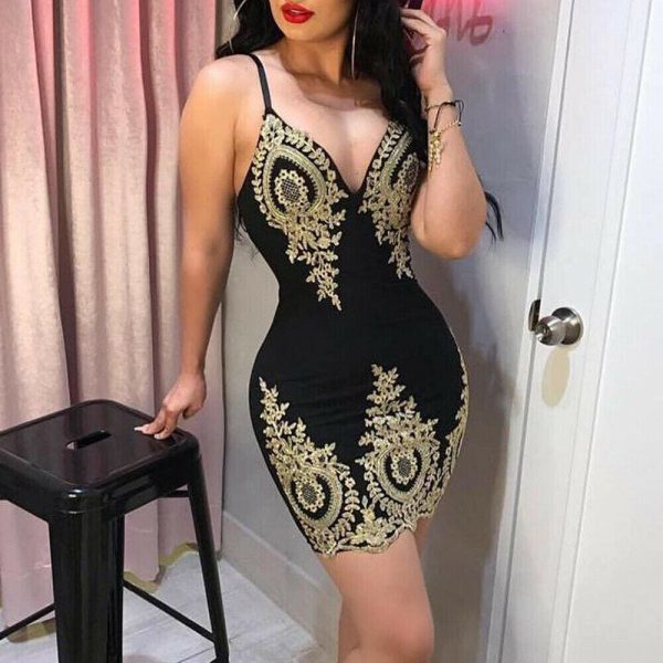 The Best New Dress Fashion Women Summer Dress Ladies Bandage Bodycon Party Casual Dress Club Short Mini Slim Dress Women Clothes Online - Source Silk