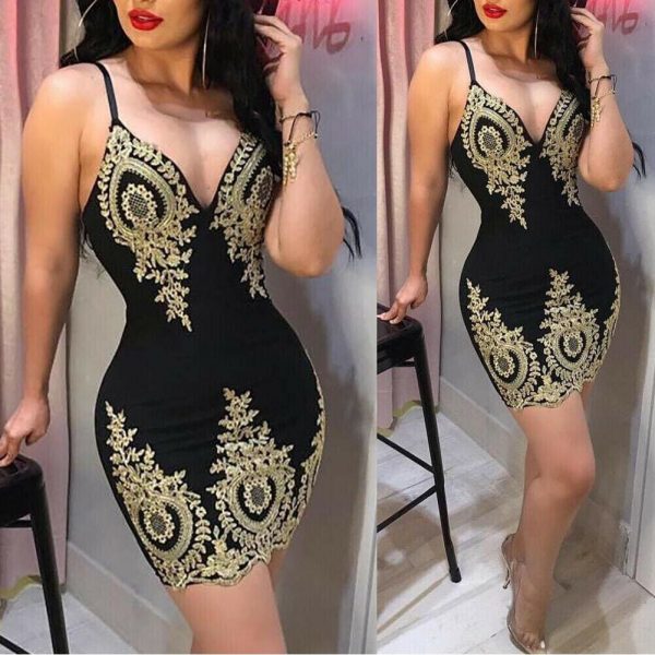 The Best New Dress Fashion Women Summer Dress Ladies Bandage Bodycon Party Casual Dress Club Short Mini Slim Dress Women Clothes Online - Source Silk