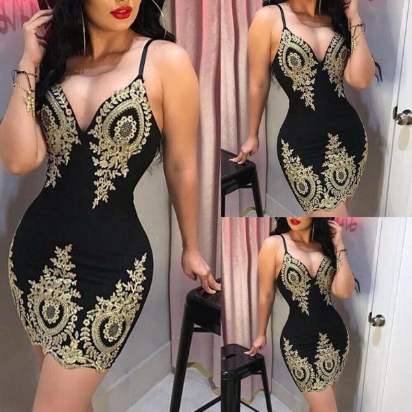 The Best New Dress Fashion Women Summer Dress Ladies Bandage Bodycon Party Casual Dress Club Short Mini Slim Dress Women Clothes Online - Source Silk