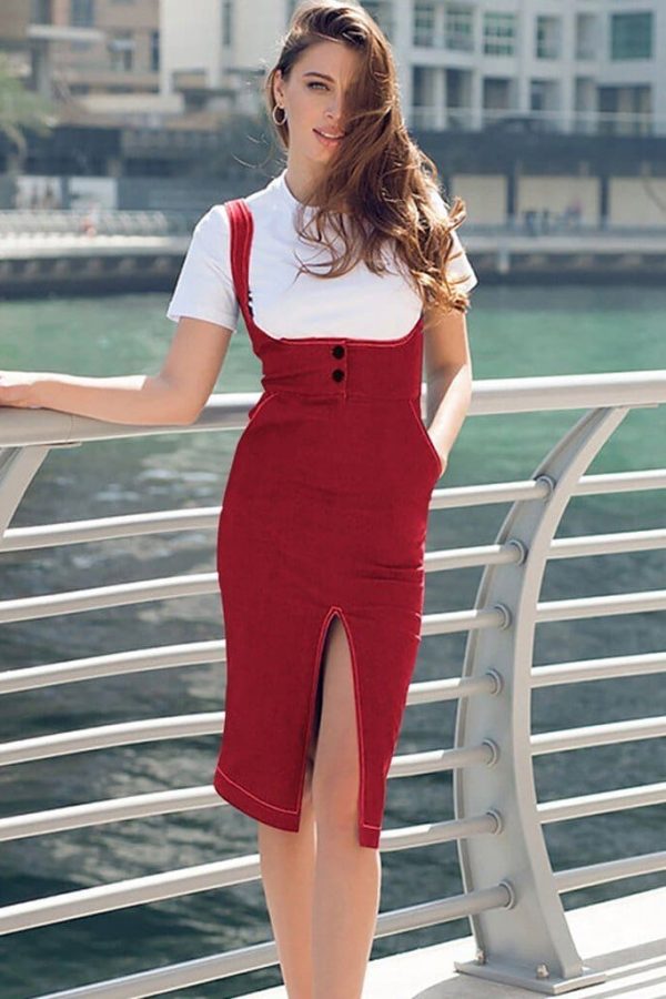 The Best New dress Women's Casual Spaghetti Strap Dress Online - Takalr