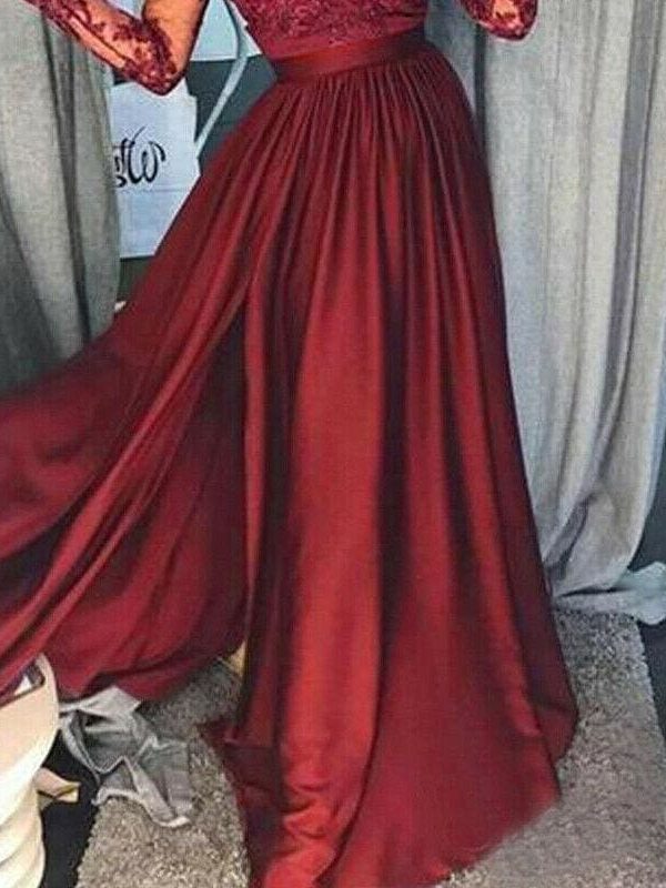 The Best New Elegant Women Bridesmaid Wedding Sleeveless Long Skirt Sexy Ladies Evening Party Prom Gown Full Formal Skirt Online - Source Silk