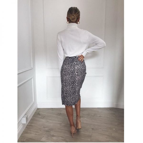 The Best New Elegant Women Ladies Sexy Summer High Waist Skirts Beachwear 2019 Fashion Leopard Beach Casual Skirts Hot Online - Source Silk