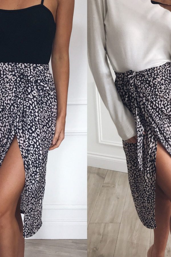 The Best New Elegant Women Ladies Sexy Summer High Waist Skirts Beachwear 2019 Fashion Leopard Beach Casual Skirts Hot Online - Source Silk