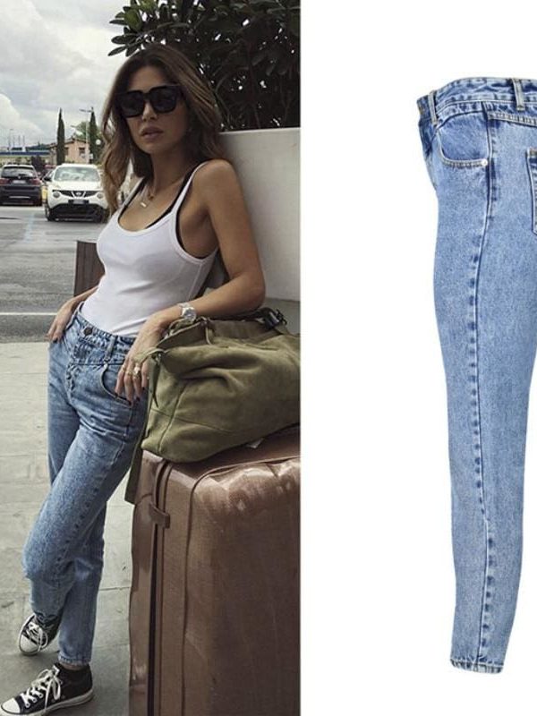 The Best New Fashion High Waist Boyfriend Jeans Women Casual Straight Jean Online - Takalr