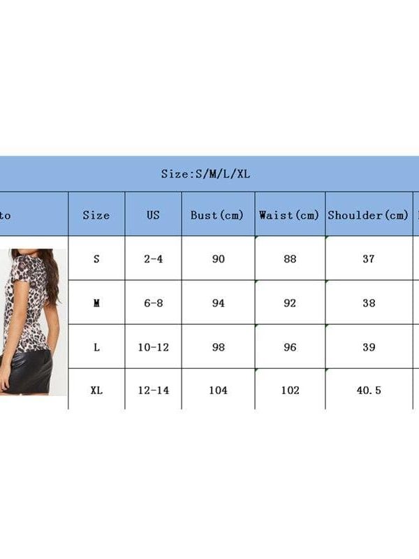 The Best New Fashion Summer Sexy Women Leopard Short Sleeve T-Shirt Ladies Round Neck Loose Casual Slim Tops Hot Online - Source Silk