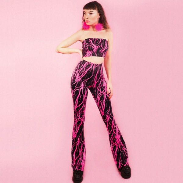 The Best New Fashion Women 2 Piece Outfits Bandeau Tube Crop Top Long Pants Set Jumpsuit Long Trousers Slim Fit Women Clothes Set Online - Source Silk