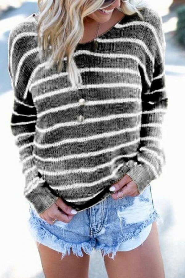 The Best New Fashion Women Backless Knitted Pullover Jumper Sweater Ladies Autumn Casual V Neck Long Sleeve Knitwear Tops Shirt Online - Source Silk