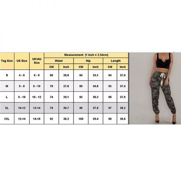 The Best New Fashion Women Camo Cargo Trousers Casual Pants Military Army Combat Camouflage Slim Elastic Waist Sweatpants Online - Source Silk