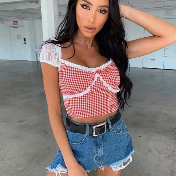 The Best New Fashion Women Casual Tank Tops Vest Blouse Sexy Ladies Sleeveless Lace Crop Top Shirt Cami Top Summer Beach Tops Online - Source Silk