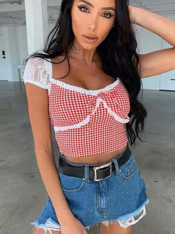 The Best New Fashion Women Casual Tank Tops Vest Blouse Sexy Ladies Sleeveless Lace Crop Top Shirt Cami Top Summer Beach Tops Online - Source Silk