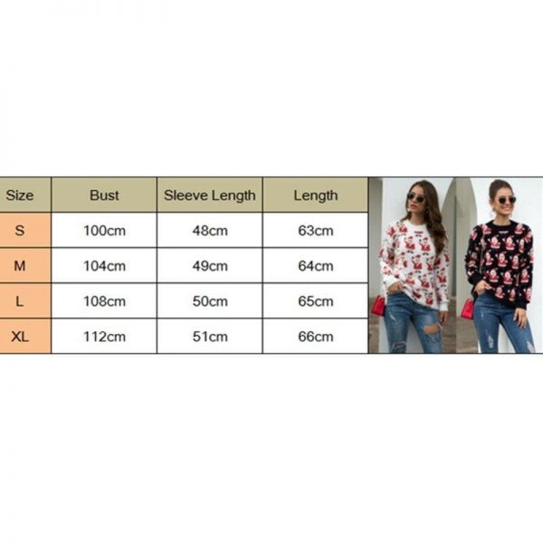 The Best New Fashion Women Christmas Xmas Winter Warm Sweater Tops Ladies Santa Claus Jumper Pullover Blouse Sweatshirt Online - Source Silk