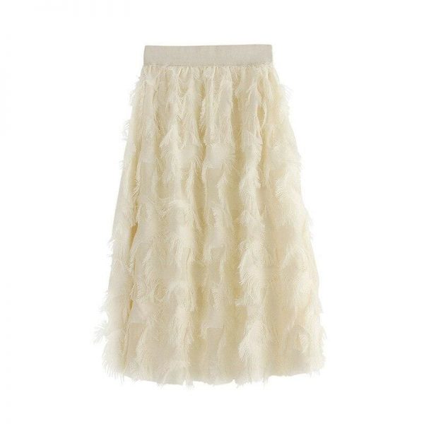 The Best New Fashion New Women Ladies Elastic High Waist Mesh Tulle Tutu Skirt Feather Princess Party Bouffant Skirts Online - Source Silk