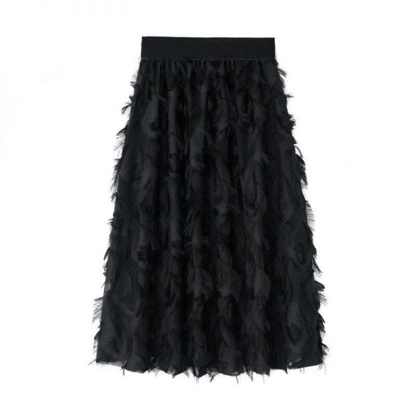 The Best New Fashion New Women Ladies Elastic High Waist Mesh Tulle Tutu Skirt Feather Princess Party Bouffant Skirts Online - Source Silk