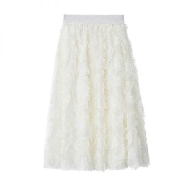 The Best New Fashion New Women Ladies Elastic High Waist Mesh Tulle Tutu Skirt Feather Princess Party Bouffant Skirts Online - Source Silk