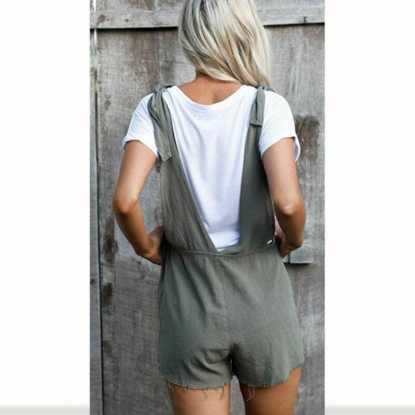 The Best New Fashion Women Ladies Loose Overalls Pockets Jumpsuit Sleeveless Strap Rompers Playsuit Causal Trousers Rompers Online - Source Silk