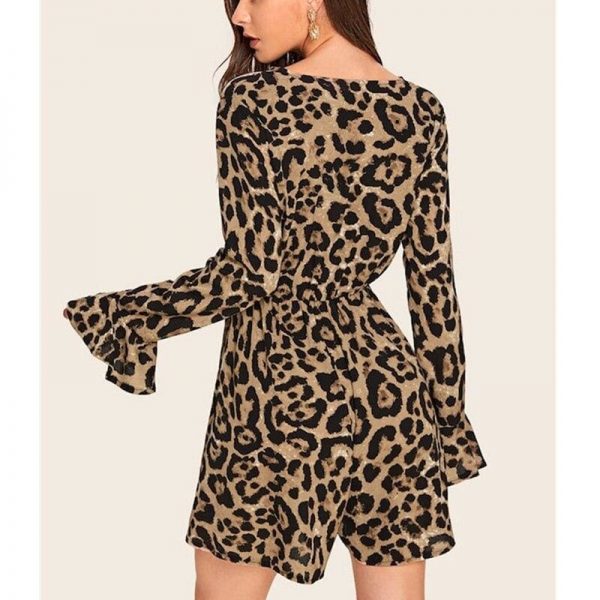 The Best New Fashion Women Long Sleeve Leopard Dress Elegant Loose Tunic Evening Party Dress Ladies Clothing Streetwear Online - Source Silk