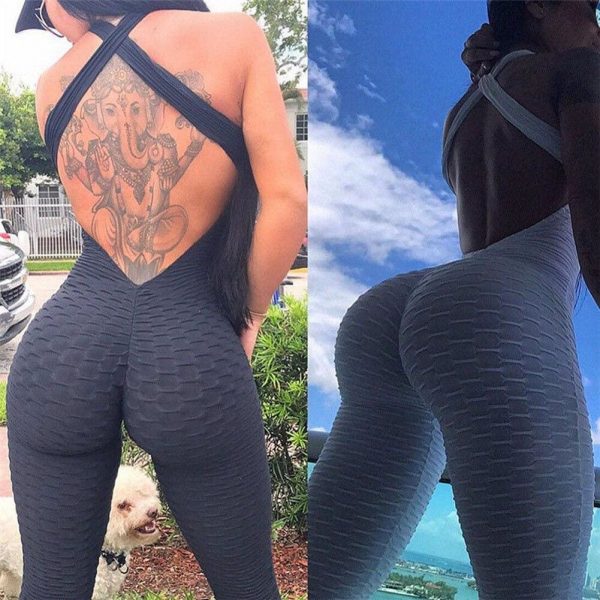 The Best New Fashion Women Sport Gym Rompers Suit Ladies Fitness Workout Casual Jumpsuit Bodysuits Athletic Clothes Online - Source Silk