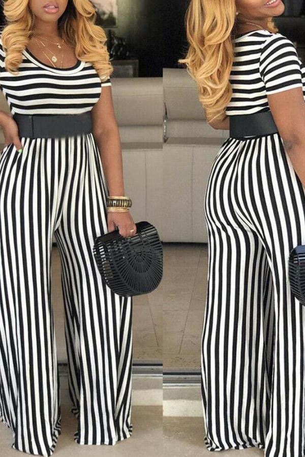 The Best New Fashion Women Summer Romper Wide Leg Harem Pant Trousers Dungarees Loose Ladies Casual Holiday Jumpsuit Online - Source Silk