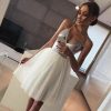 The Best New Fashion Women Summer Sleeveless Sequin Deep V-neck Bridesmaids Dress Casual Party Beach Midi Dress Sundress Online - Source Silk