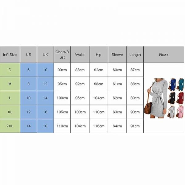 The Best New Fashion Women's Casual Sweatshirt Long Sleeve Crew Neck Lace-Up Autumn Winter Dress Elegant Ladies Bodycon T-Shirt Dress Online - Source Silk