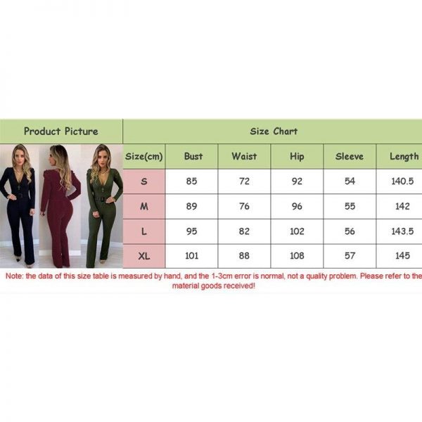 The Best New Hot Women V Neck Bodycon Jumpsuit Loose Wide Leg Pants Suit Playsuit Autumn Casual OL Ladies Workout Jumpsuit Clothes Online - Source Silk