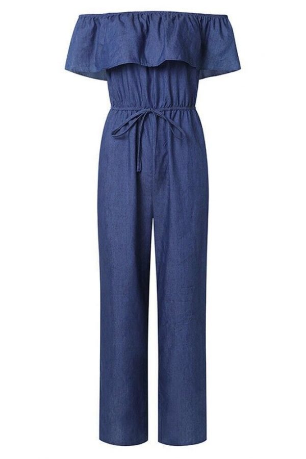 The Best New Summer Women Off Shoulder Wide Leg Romper Jumpsuit Fashion Ladies Casual Loose Trouser Overalls Baagy Pants Plus Size Online - Takalr