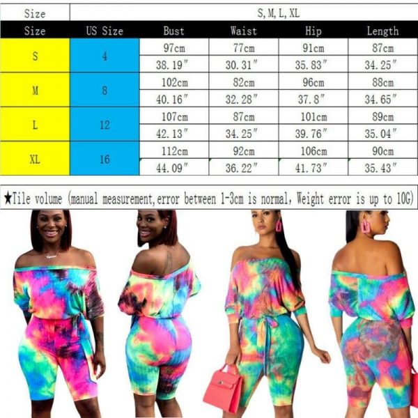 The Best New Trend Popular Women Ladies Colorful Off Shoulder Bodycon Short Trousers Jumpsuit Rompers Clubwear Playsuit Bodysuit Online - Takalr