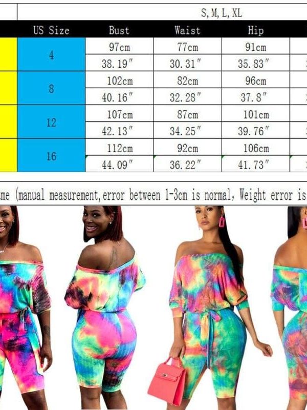 The Best New Trend Popular Women Ladies Colorful Off Shoulder Bodycon Short Trousers Jumpsuit Rompers Clubwear Playsuit Bodysuit Online - Takalr