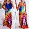 The Best New Women Boho Fashion Floral Backless Long Maxi Dress Ladies Casual Evening Party Beach Bodycon Sundress Online - Takalr