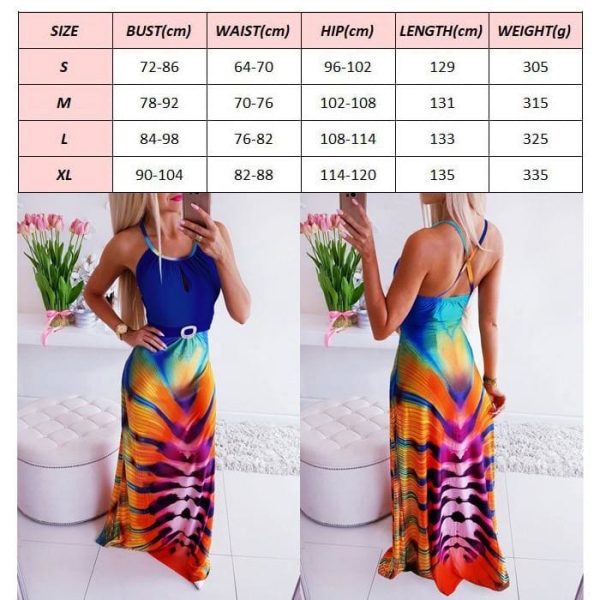 The Best New Women Boho Fashion Floral Backless Long Maxi Dress Ladies Casual Evening Party Beach Bodycon Sundress Online - Takalr