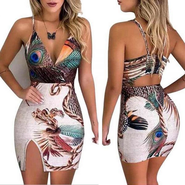 The Best New Women Boho Floral Dress Ladies Sleeveless Bodycon Prom Evening Party Summer Beach Casual Long Sundress Online - Takalr