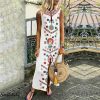 The Best New Women Boho Floral Sleeveless Slit Fashion Ladies Long Holiday Casual Summer Print Beach Dress Sundress Hot Online - Takalr